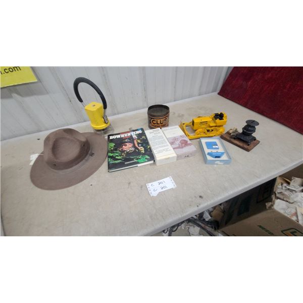 Trooper Hat Club Chewing Tobacco Tin, Bowhunting Guide, Die Cast Crawler, Chart Scale, and More