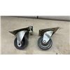Image 2 : Assorted Swivel Casters with Plate Mounts, Various Sizes