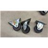 Image 3 : Assorted Swivel Casters with Plate Mounts, Various Sizes