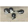 Image 5 : Assorted Swivel Casters with Plate Mounts, Various Sizes