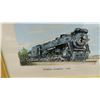 Image 3 : CN Railway Retirement Award with Model Train Cars and Northern Locomotive 1940 Framed Picture 9 x