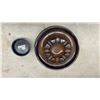 Image 6 : Vintage Ashtrays, Brass Carriage Clock (Crack on Face) Cast Iron Wheat Sheaf Doorstop, Matchbooks