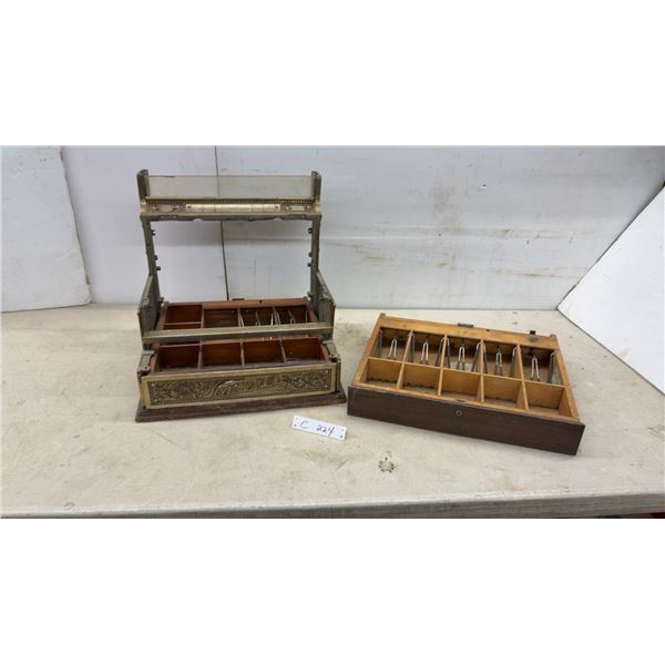 Antique National Cash Register Brass Frame with Cash Drawer & Wooden Drawer for Parts or