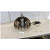 Image 1 : Vintage Smoked Acrylic Petal Swag Hanging Pendant Lamp with Chain and Cord
