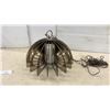 Image 2 : Vintage Smoked Acrylic Petal Swag Hanging Pendant Lamp with Chain and Cord