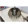 Image 6 : Vintage Smoked Acrylic Petal Swag Hanging Pendant Lamp with Chain and Cord