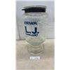 Image 1 : Vintage Long John Beverage Dispenser, Ribbed Glass on Pedestal Base