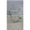 Image 5 : Vintage Long John Beverage Dispenser, Ribbed Glass on Pedestal Base