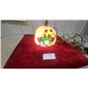 Image 1 : Vintage Hand-Painted Globe Hanging Swag Lamp with Clown Design