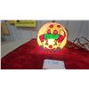 Image 2 : Vintage Hand-Painted Globe Hanging Swag Lamp with Clown Design