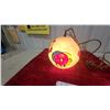 Image 3 : Vintage Hand-Painted Globe Hanging Swag Lamp with Clown Design