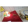 Image 5 : Vintage Hand-Painted Globe Hanging Swag Lamp with Clown Design
