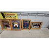 Image 1 : Four Framed Mirrored Signs Including Stroh's Beer, Labatt's, and Mr. Bill 11 x 14" Carnival Prizes