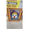 Image 4 : Four Framed Mirrored Signs Including Stroh's Beer, Labatt's, and Mr. Bill 11 x 14" Carnival Prizes