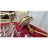 Image 5 : Antique Brass Beaded Crystal Globe Lamp with Assorted Crystal Prisms and More