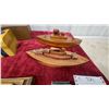 Image 2 : Cribbage Board Collection with Brass Inlay Board, Poker Chips, and Playing Cards