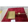Image 4 : Antique Brass Letter Postal Balance Scale with Cast Iron Fulcrum and Sliding Weight