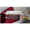 Image 5 : 2xVintage Metal Exit Sign with Ceiling Mount Pole