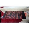 Image 6 : 2xVintage Metal Exit Sign with Ceiling Mount Pole