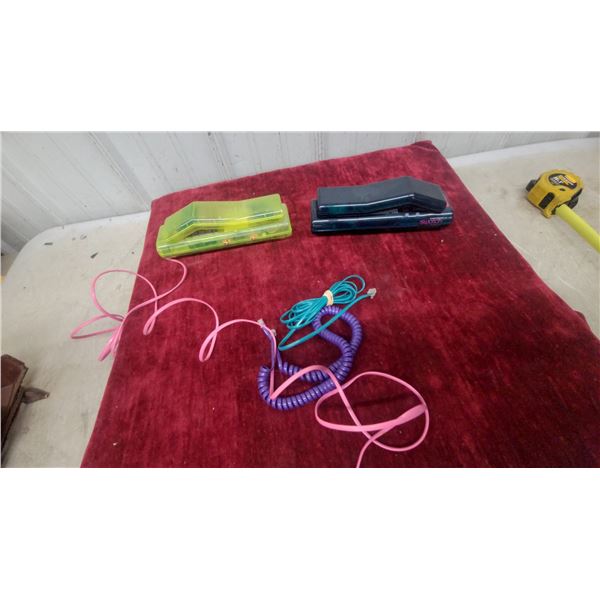 Swatch Twinphone Corded Telephone Set with Neon Yellow and Dark Blue Handsets