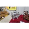 Image 3 : Two Cast Metal Sailing Ship Figurines, One Lamp One Door Stop