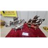Image 4 : Two Cast Metal Sailing Ship Figurines, One Lamp One Door Stop