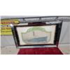 Image 1 : Carpathia Ocean Liner Framed Print with Mirrored Border 28 x 16.6"