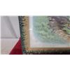 Image 4 : Two Vintage Framed Prints, Romantic Garden Scene and Pastoral Landscape Biggest 17 x 28"