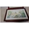 Image 5 : Two Vintage Framed Prints, Romantic Garden Scene and Pastoral Landscape Biggest 17 x 28"