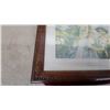 Image 6 : Two Vintage Framed Prints, Romantic Garden Scene and Pastoral Landscape Biggest 17 x 28"