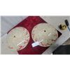 Image 1 : Pair of Mid-Century Modern Glass Ceiling Light Shades with Abstract Red and Black Design 16 ">