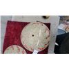 Image 2 : Pair of Mid-Century Modern Glass Ceiling Light Shades with Abstract Red and Black Design 16 ">