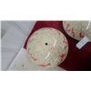 Image 3 : Pair of Mid-Century Modern Glass Ceiling Light Shades with Abstract Red and Black Design 16 ">
