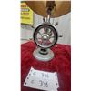 Image 2 : Vintage Nautical Ship's Wheel Chrome Table Lamp with Sailing Ship Parchment Shade