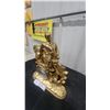 Image 3 : Gold-Tone Western Cowboy on Bucking Horse Mantel Clock with Fence Detail Sessions