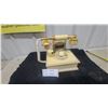 Image 1 : Vintage French-Style Rotary Dial Telephone with Brass Accents and Cream Finish