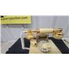 Image 3 : Vintage French-Style Rotary Dial Telephone with Brass Accents and Cream Finish