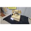 Image 4 : Vintage French-Style Rotary Dial Telephone with Brass Accents and Cream Finish