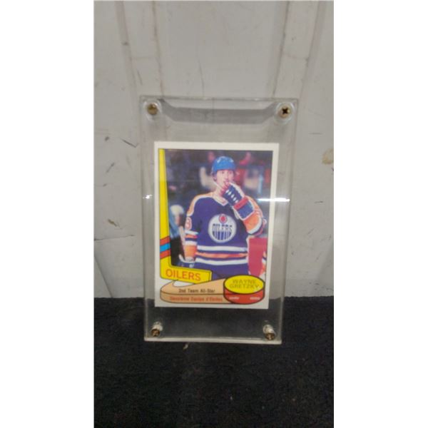 1980 O-Pee-Chee Wayne Gretzky Second Team All-Star Hockey Card #87 in Case