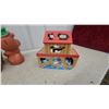 Image 6 : Pork Barrel Pig Coin Bank, Beaver Bank with Green Hat, and Noah's Ark Toy
