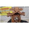 Image 3 : Two German-Style Carved Wood Cuckoo Clocks with Pinecone Weights and Accessories
