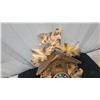 Image 2 : Carved Wood Cuckoo Clock with Pinecone Weights, Pendulum, and Chain German