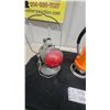 Image 3 : Vintage Railway Signal Lantern with Red Lens and Cp Rail Marker Lights