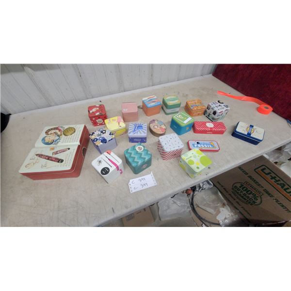 Collection of Fossil Brand Decorative Watch Tins and Vintage-Style Book Trinket Box and More