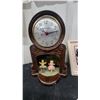 Image 2 : Mastercrafters Swinging Children Electric Motion Clock with Two Framed Silouetts