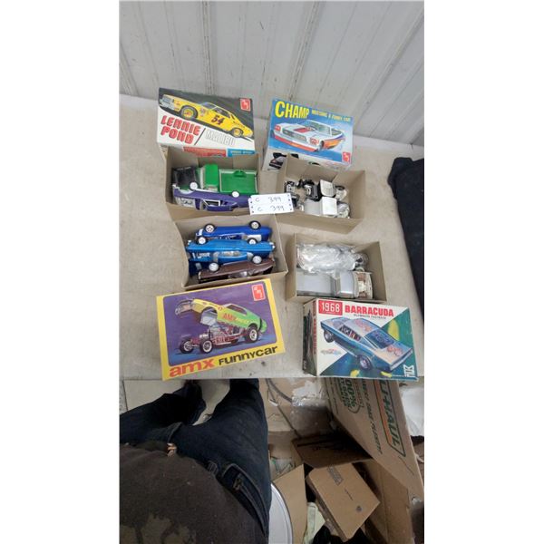 AMT Model Car Kit Boxes and Made Models Cars and Boxes Might Not Match