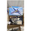 Image 4 : Collection of Vintage Plastic Model Kits Including USS Lexington, F/A-18 Hornet, and More