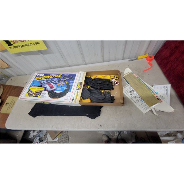 Tyco SuperVettes Electric Racing Slot Car Set with Track, Controllers, and Cars