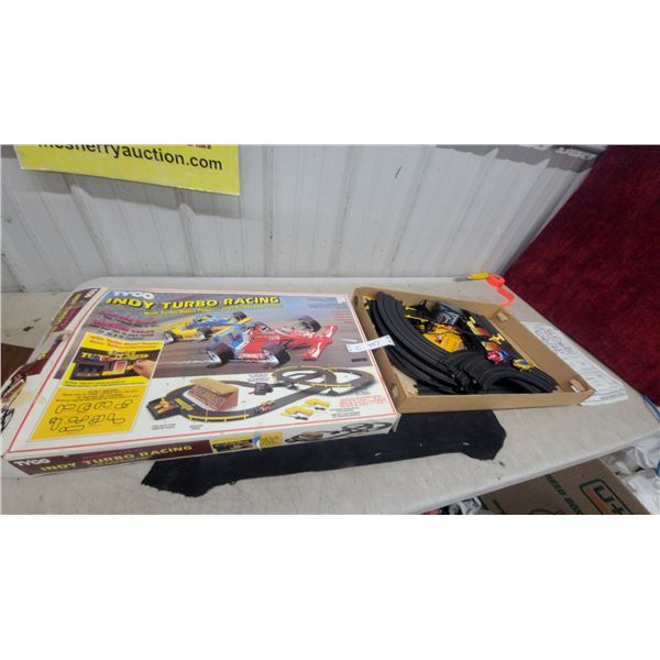 Tyco Indy Turbo Racing Slot Car Set with Turbo Boost Power and Magnum 440-X2 Cars