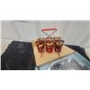 Image 5 : Princess Beverage Set, Blue Plastic Cups with Coasters, and Red Glass Shot Set with Carrier Plus